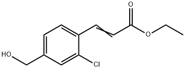 Ethyl 3-(2-chloro-4-(hydroxymethyl)phenyl)acrylate Struktur