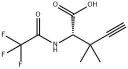 (S)-3,3-Dimethyl-2-(2,2,2-trifluoroacetamido)pent-4-ynoic acid Struktur