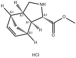 Methyl (1S,3aR,4S,7R,7aS)-2,3,3a,4,7,7a-hexahydro-1H-4,7-methanoisoindole-1-carboxylate hydrochloride Struktur