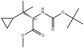 (S)-2-((叔丁氧基羰基)氨基)-3-环丙基-3-甲基丁酸甲酯, 2892292-57-6, 结构式
