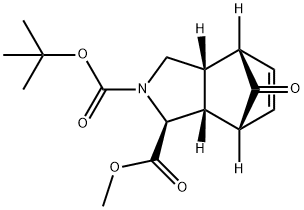 2-(tert-Butyl) 1-methyl (1S,3aS,4S,7R,7aR)-8-oxo-1,3,3a,4,7,7a-hexahydro-2H-4,7-methanoisoindole-1,2-dicarboxylate Struktur