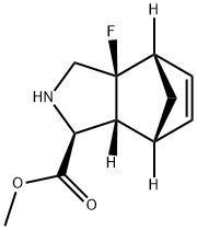 Methyl (1S,3aS,4S,7R,7aR)-3a-fluoro-2,3,3a,4,7,7a-hexahydro-1H-4,7-methanoisoindole-1-carboxylate Struktur