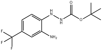tert-Butyl 2-(2-amino-4-(trifluoromethyl)phenyl)hydrazine-1-carboxylate Struktur