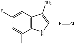 5,7-Difluoro-1H-indol-3-amine hydrochloride Struktur