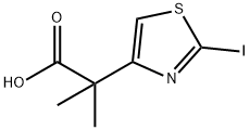 4-Thiazoleacetic acid, 2-iodo-α,α-dimethyl- Structure