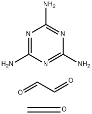 乙二醛与甲醛和1,3,5-三嗪-2,4,6-三胺的聚合物, 28965-53-9, 结构式