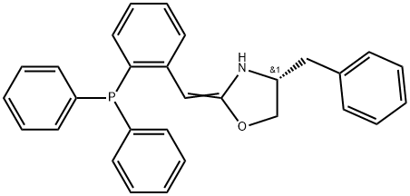 (R)-4-Benzyl-2-(2-(diphenylphosphino)benzyl)-4,5-dihydrooxazole Structure
