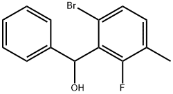 (6-bromo-2-fluoro-3-methylphenyl)(phenyl)methanol Struktur