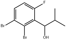 1-(2,3-dibromo-6-fluorophenyl)-2-methylpropan-1-ol Struktur
