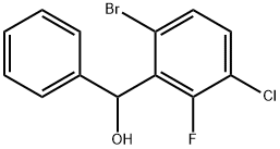 (6-bromo-3-chloro-2-fluorophenyl)(phenyl)methanol Struktur