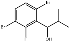 1-(3,6-dibromo-2-fluorophenyl)-2-methylpropan-1-ol Struktur