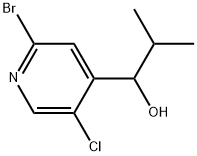 1-(2-bromo-5-chloropyridin-4-yl)-2-methylpropan-1-ol Struktur
