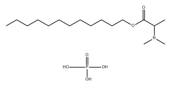 十二烷基2-(二甲基氨基)丙酸酯磷酸盐 结构式