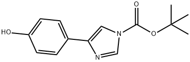 tert-Butyl 4-(4-hydroxyphenyl)-1H-imidazole-1-carboxylate Struktur