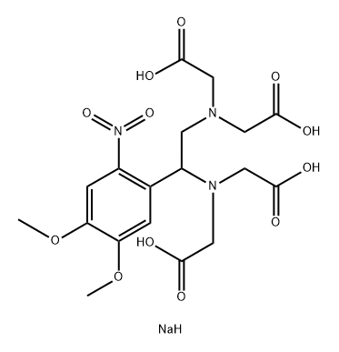 Glycine, N,N'-[1-(4,5-dimethoxy-2-nitrophenyl)-1,2-ethanediyl]bis[N-(carboxymethyl)-, tetrasodium salt (9CI)