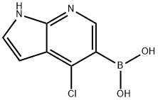 (4-氯-1H-吡咯并[2,3-B]吡啶-5-基)硼酸,2916377-29-0,结构式
