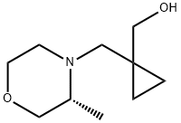 Cyclopropanemethanol, 1-[[(3R)-3-methyl-4-morpholinyl]methyl]- Struktur