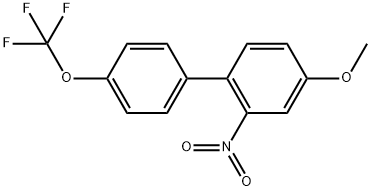 4-methoxy-2-nitro-4'-(trifluoromethoxy)-1,1'-biphenyl Struktur
