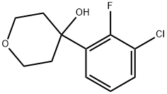 4-(3-chloro-2-fluorophenyl)tetrahydro-2H-pyran-4-ol Struktur