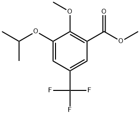 Methyl 3-isopropoxy-2-methoxy-5-(trifluoromethyl)benzoate Struktur