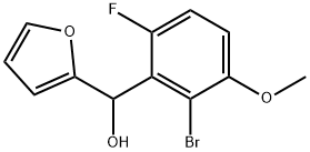 (2-bromo-6-fluoro-3-methoxyphenyl)(furan-2-yl)methanol Struktur