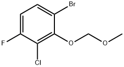 1-bromo-3-chloro-4-fluoro-2-(methoxymethoxy)benzene Struktur