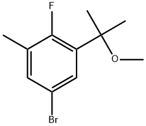 5-bromo-2-fluoro-1-(2-methoxypropan-2-yl)-3-methylbenzene Struktur