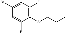 (4-bromo-2,6-difluorophenyl)(propyl)sulfane Struktur