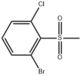 1-bromo-3-chloro-2-(methylsulfonyl)benzene Struktur