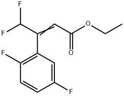 (Z)-ethyl 3-(2,5-difluorophenyl)-4,4-difluorobut-2-enoate Struktur