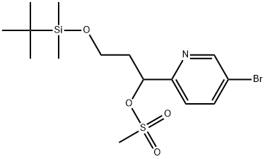 2-Pyridinemethanol, 5-bromo-α-[2-[[(1,1-dimethylethyl)dimethylsilyl]oxy]ethyl]-, 2-methanesulfonate Struktur