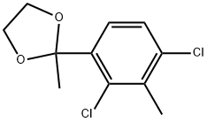 2-(2,4-dichloro-3-methylphenyl)-2-methyl-1,3-dioxolane Struktur