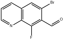 6-bromo-8-fluoroquinoline-7-carbaldehyde Struktur