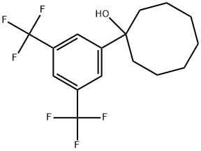 1-(3,5-bis(trifluoromethyl)phenyl)cyclooctanol Struktur