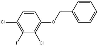 1-(benzyloxy)-2,4-dichloro-3-iodobenzene Struktur