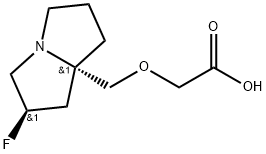 2-(((2R,7aS)-2-Fluorotetrahydro-1H-pyrrolizin-7a(5H)-yl)methoxy)acetic acid Struktur