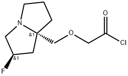 2-(((2R,7AS)-2-氟四氢-1H-吡咯嗪-7A(5H)-基)甲氧基)乙酰氯 结构式