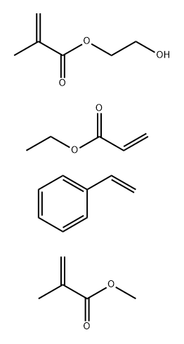 苯乙烯与甲基丙烯酸甲酯、丙烯酸乙酯和甲基丙烯酸羟乙基酯的共聚物,29226-59-3,结构式