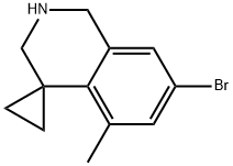 7'-Bromo-5'-methyl-2',3'-dihydro-1'H-spiro[cyclopropane-1,4'-isoquinoline Struktur