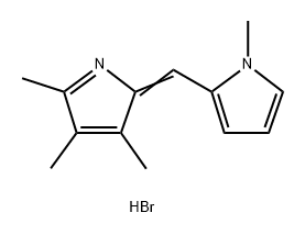 1H-Pyrrole, 1-methyl-2-[(3,4,5-trimethyl-2H-pyrrol-2-ylidene)methyl]-, hydrobromide (1:1) Structure
