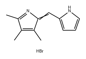 1H-Pyrrole, 2-[(3,4,5-trimethyl-2H-pyrrol-2-ylidene)methyl]-, hydrobromide (1:1) Structure