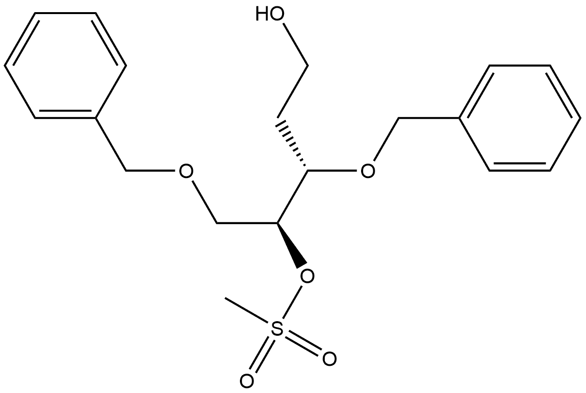 L-threo-Pentitol, 4-deoxy-1,3-bis-O-(phenylmethyl)-, 2-methanesulfonate,294188-26-4,结构式