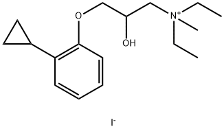 ((o-Cyclopropylphenoxy)-3 hydroxy-2 propyl)diethyl methyl ammonium iod ure [French] Structure