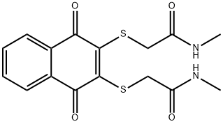 Acetamide, 2,2-(1,4-dihydro-1,4-dioxo-2,3-naphthalenediyl)bis(thio)bisN-methyl- Struktur