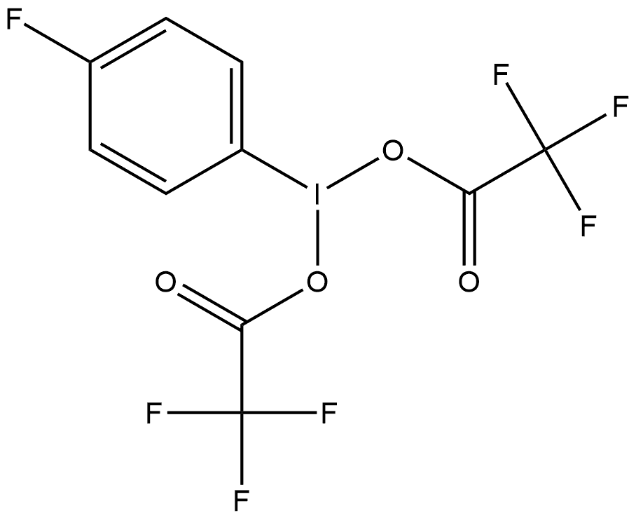 Iodine, (4-fluorophenyl)bis(2,2,2-trifluoroacetato-κO)- Structure