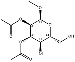 Methyl 2,3-di-O-acetyl-α-D-glucopyranoside Structure