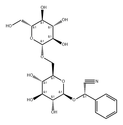 L-苦杏仁苷, 29883-16-7, 结构式