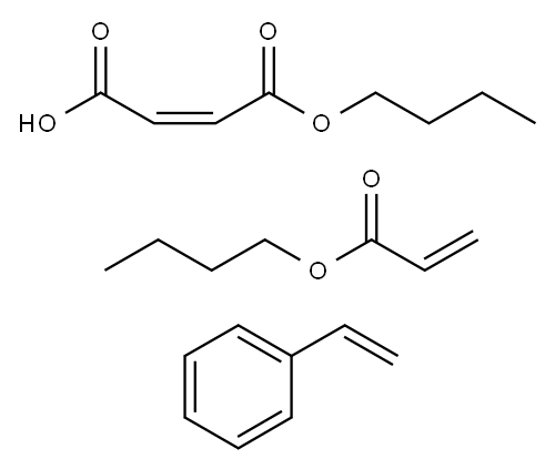 2-Butenedioic acid(Z)-, monobutyl ester, polymer with butyl 2-propenoate and ethenylbenzene Struktur