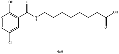 300718-75-6 Octanoic acid, 8-[(5-chloro-2-hydroxybenzoyl)amino]-, sodium salt (1:2)