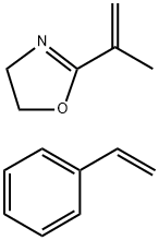 Oxazole, 4,5-dihydro-2-(1-methylethenyl)-, polymer with ethenylbenzene Structure